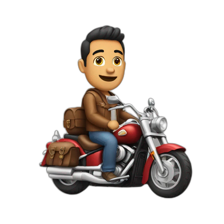 Chico en moto emoji