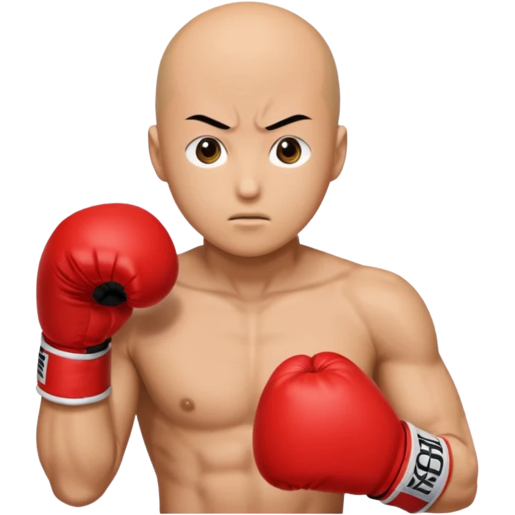 Saitama red hand punch with boxing glove emoji