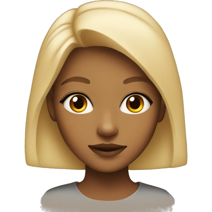  Blond girl with brown cat eyes emoji