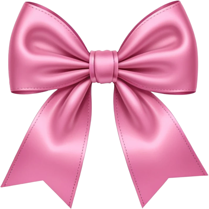 pink ribbon bow, simple, shiny emoji
