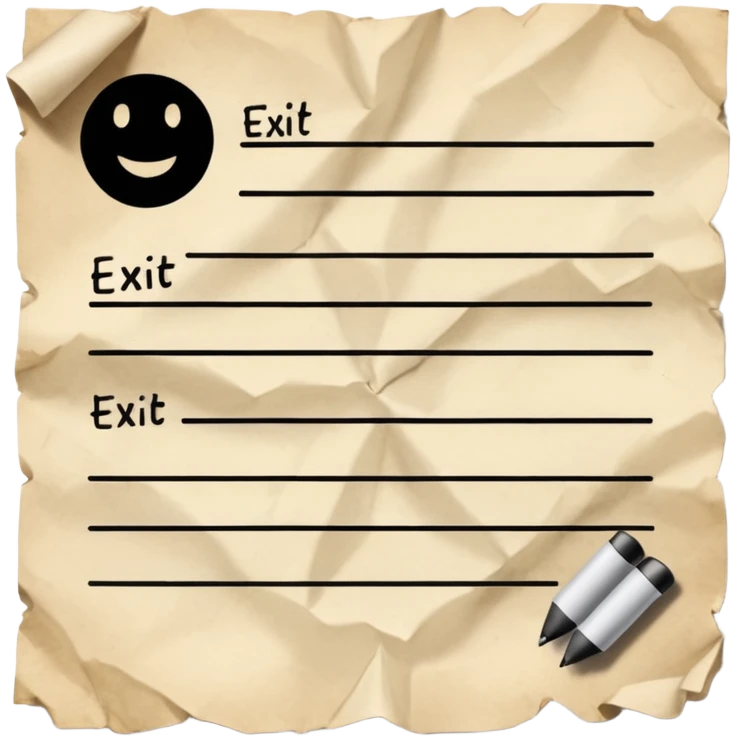 exit ticket emoji