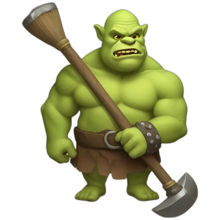 Ogre with club emoji