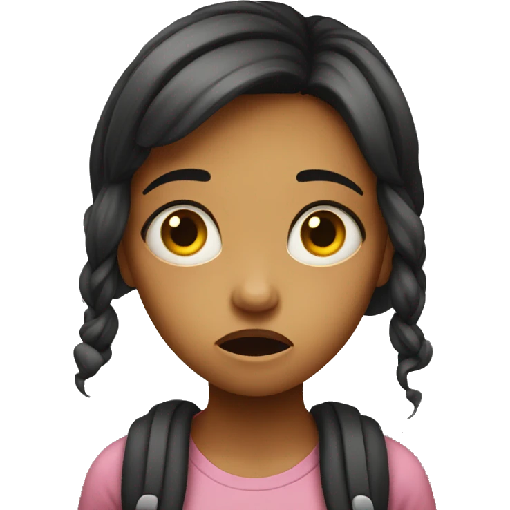 Scared girl  emoji