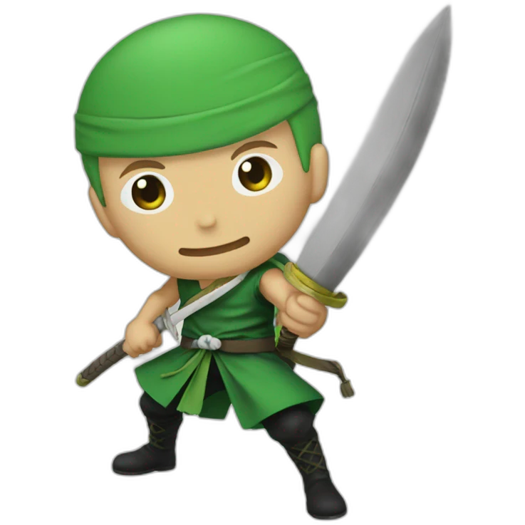 Zoro with banana sword emoji