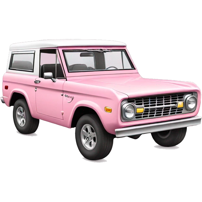 Pastel pink bronco car  emoji