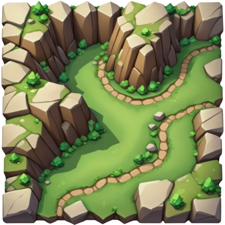 RPG mountain terrain tile top-down view emoji