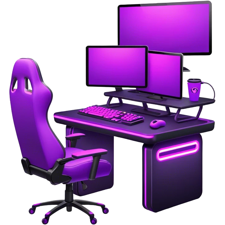 neon Purple gaming  emoji