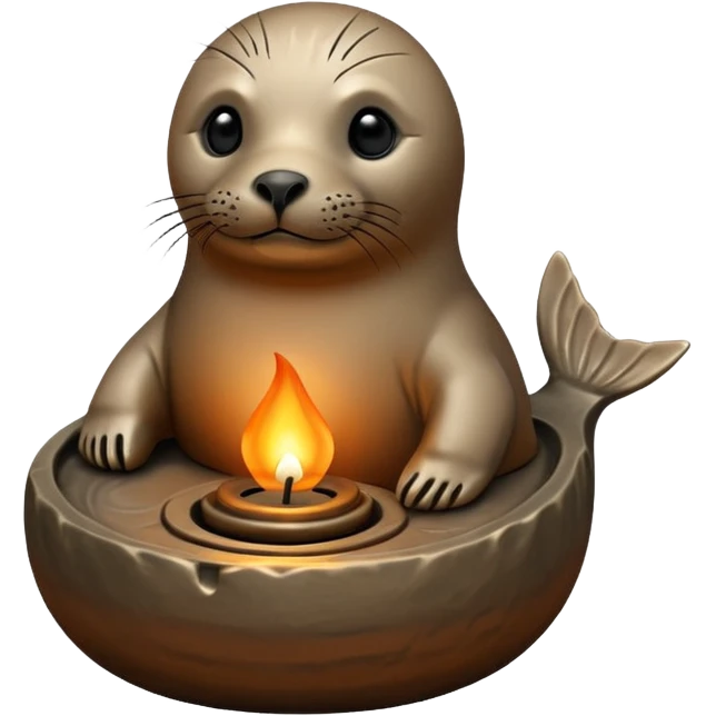 Seal oil lamp, Inuits emoji