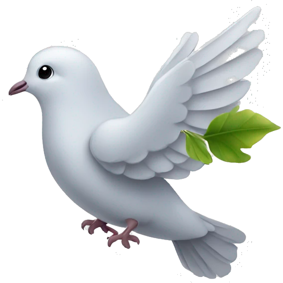 Dove with a leaf emoji