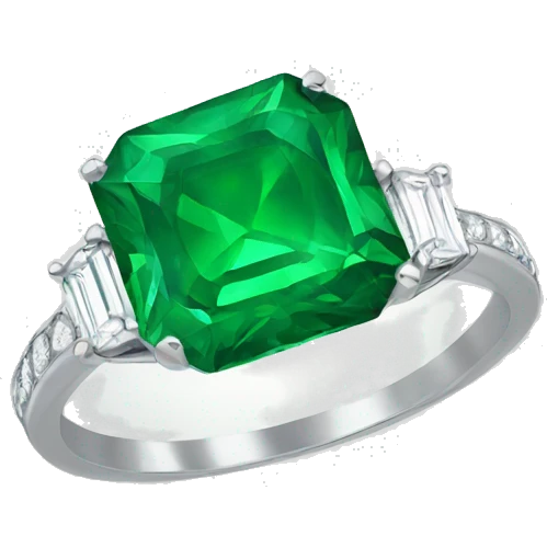 Green emerald engagement ring emoji