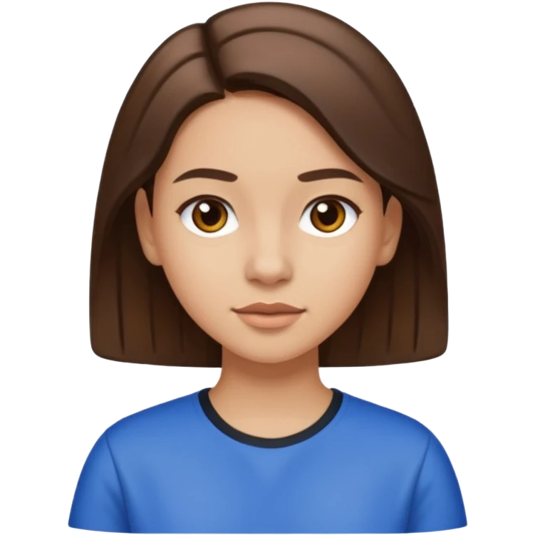 A fat girl in 7th grade, in a slick back hairdo, and she has brown hair  emoji
