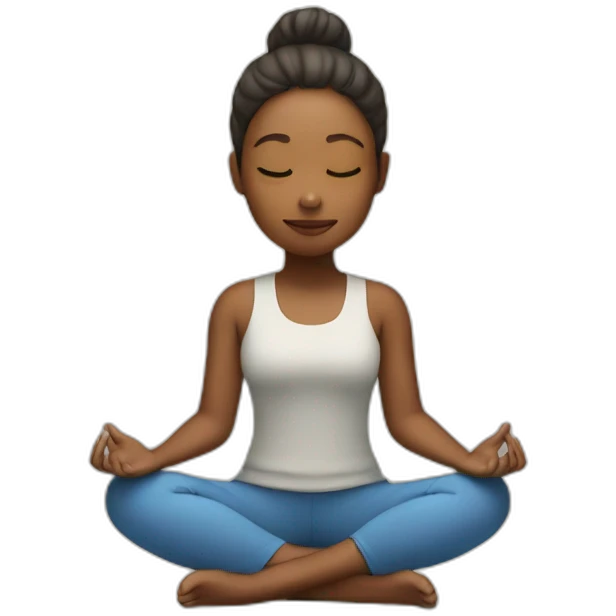 girl meditating saving the world emoji