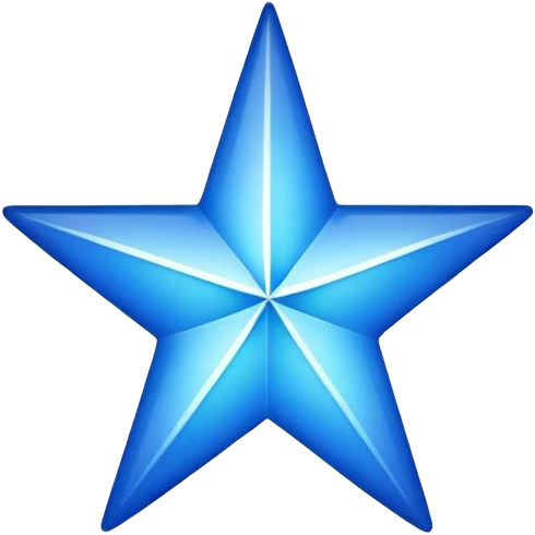 star, blue color emoji