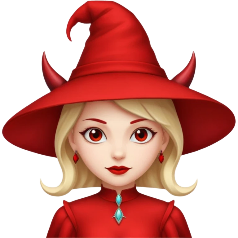 girl devil with dress and hat emoji