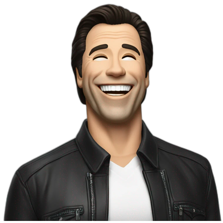 John Travolta laughing emoji