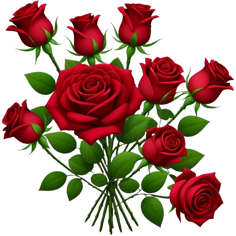 Bouquet of dark red roses emoji
