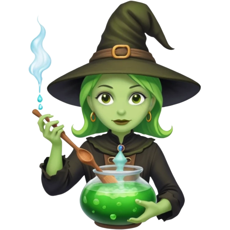green witch cooking potion emoji