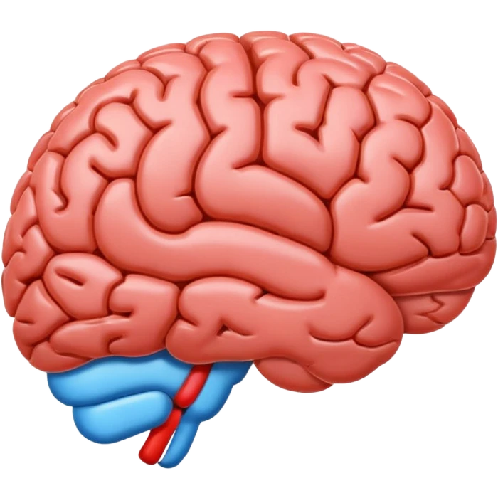 brain emoji in the style and colors of the Google logo, clean and modern emoji