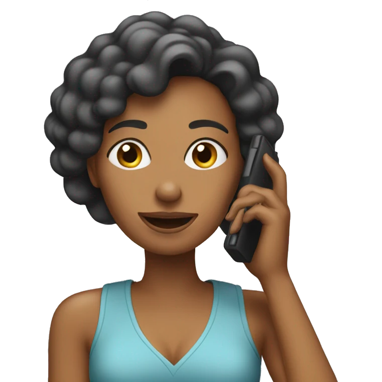 Woman talking on her cellphone emoji
