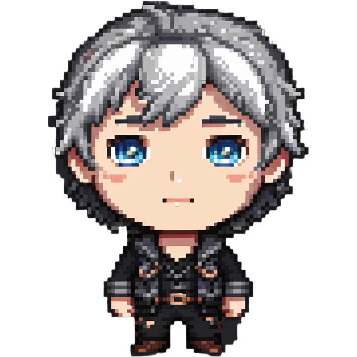 cute chibi male face with big eyes emoji