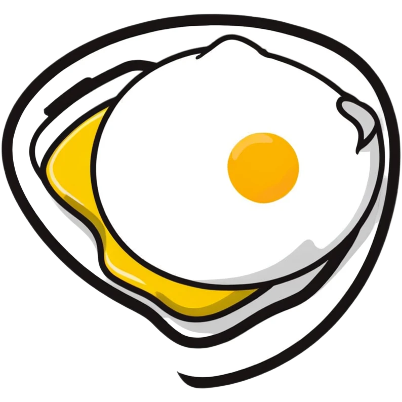 Fried egg running emoji