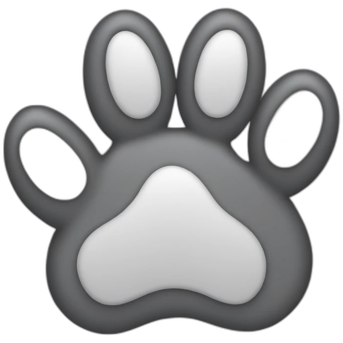 dog paw grey emoji