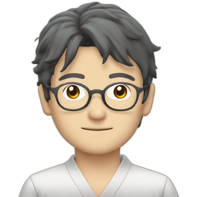 Satoru Gojo with glasses emoji