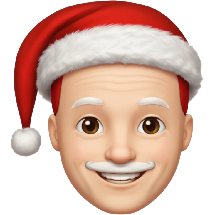 bald guy with santa hat emoji