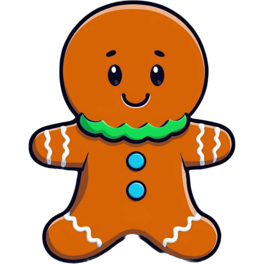 gingerbread man emoji