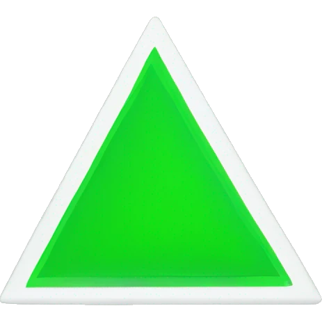 completely green triangle filled flat emoji