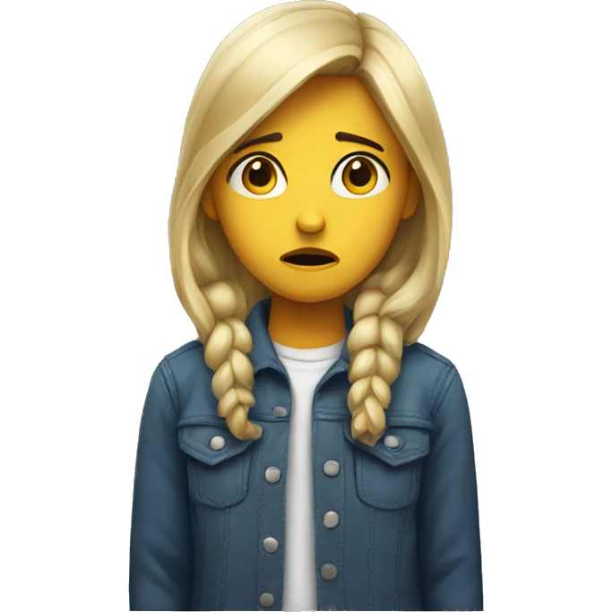 Very very sad girl  emoji