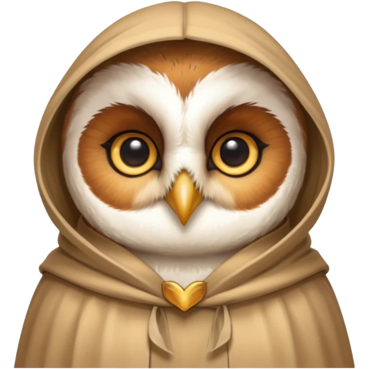 barn owl in beige cloak emoji