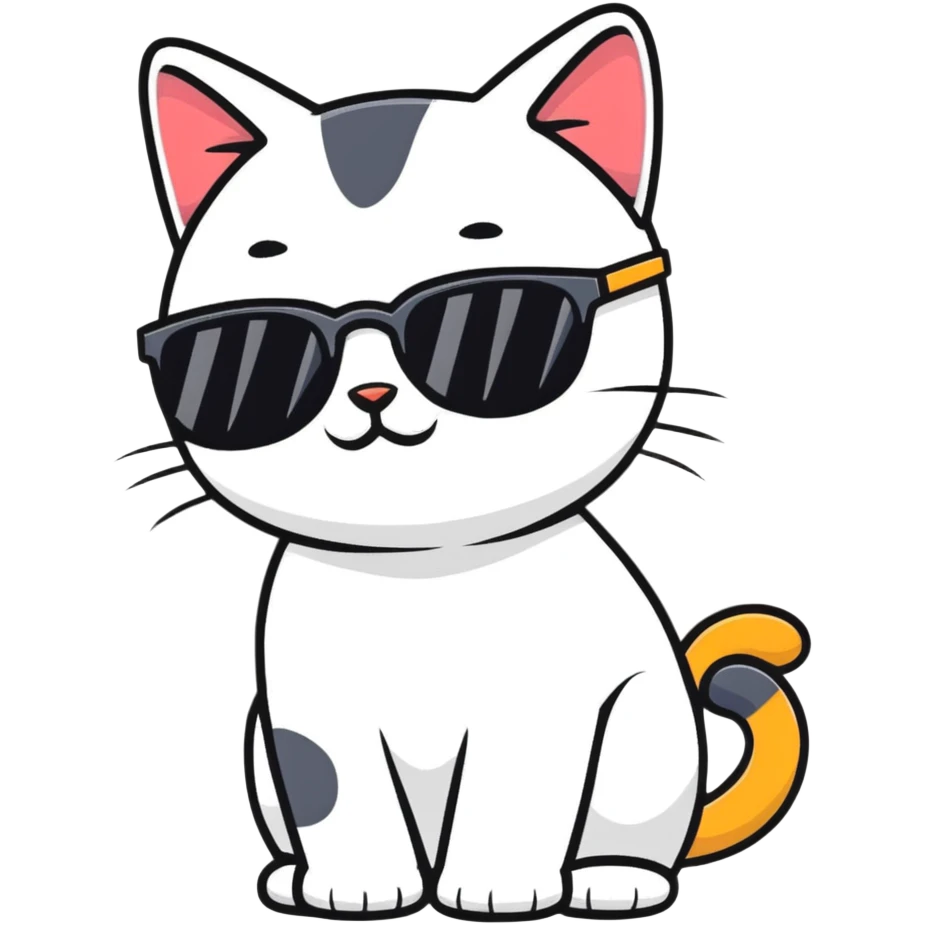 Cat with sunglasses emoji