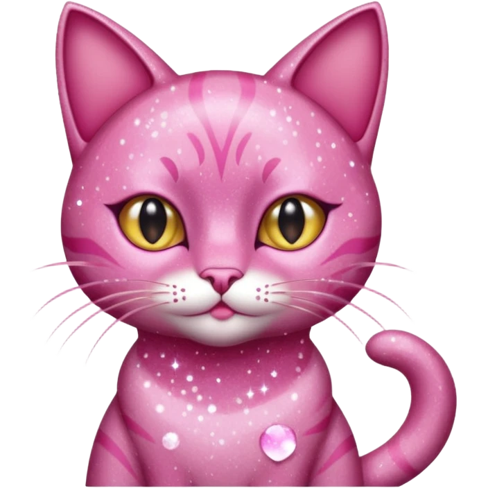 glitter sexy pink cat emoji