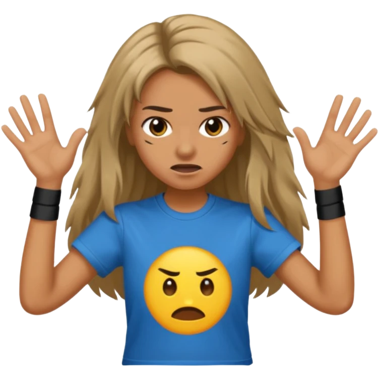 Headbanging girl emoji