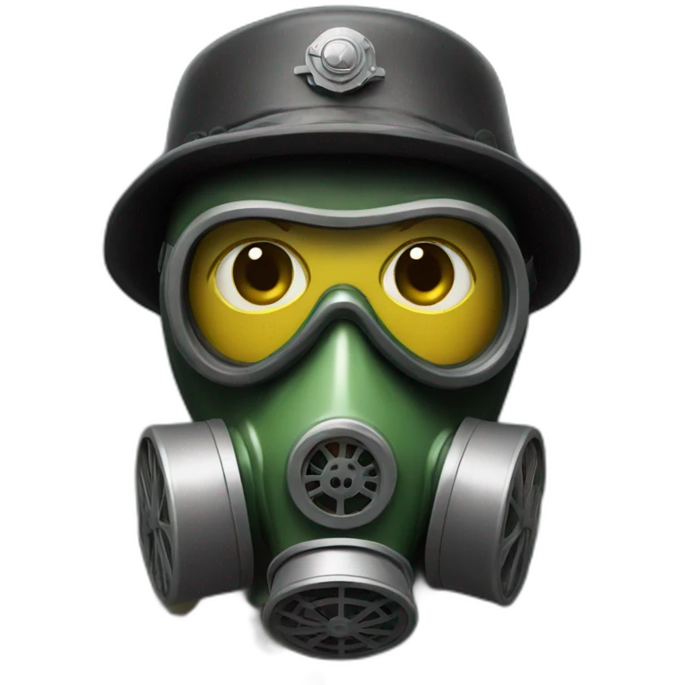 gas mask German officer emoji