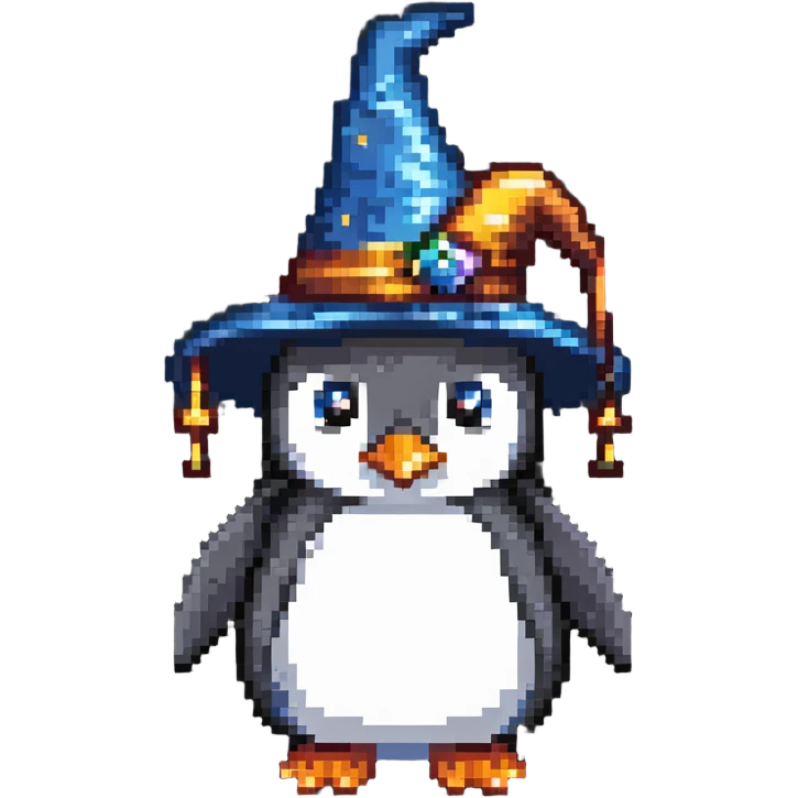 Penguin Wizard emoji