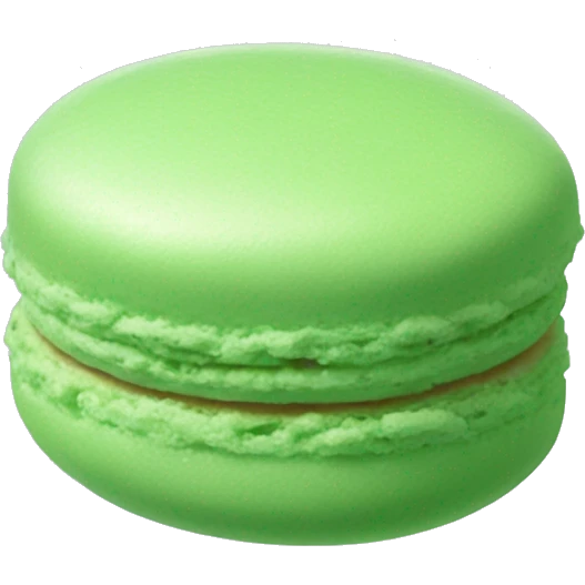 Realistic pastel green macaroon emoji