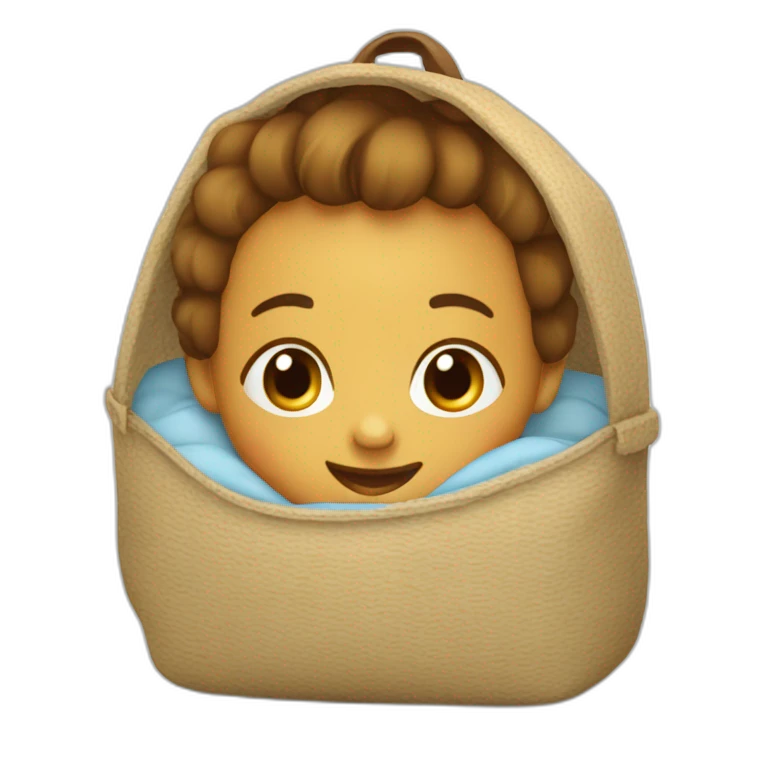 Bébé dans un sac emoji
