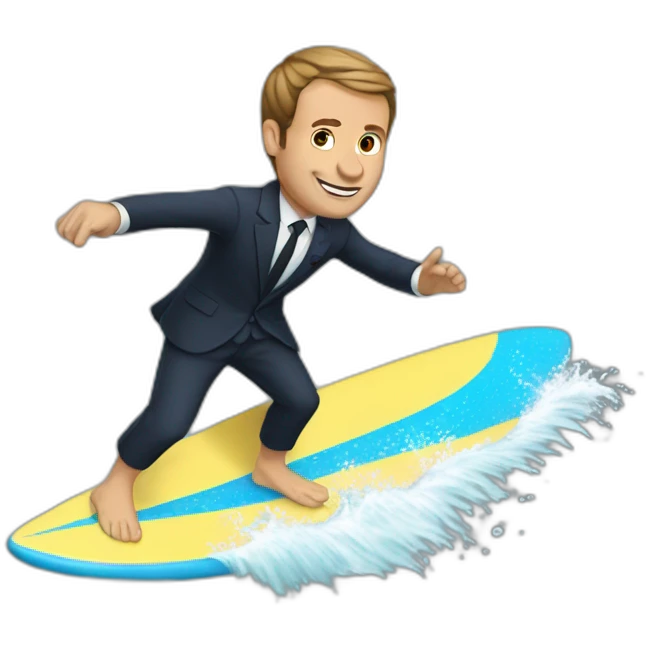 macron do surfing emoji