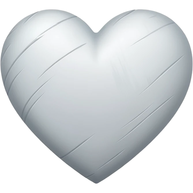white heart with scratches emoji