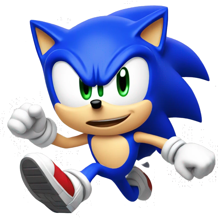 Sonic corriendo emoji
