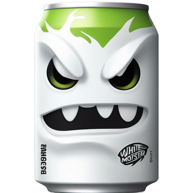 White Monster energy drink emoji