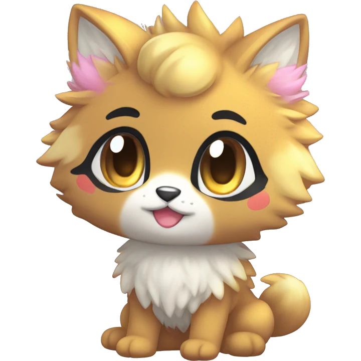  High quality detailed Cute Cool Kawaii stylish Pretty Chibi Fur-Sona Shiny Colorful Sparkly Fakemon Full Body emoji