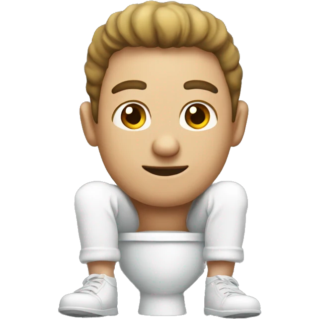 Guy sitting on a toilet emoji