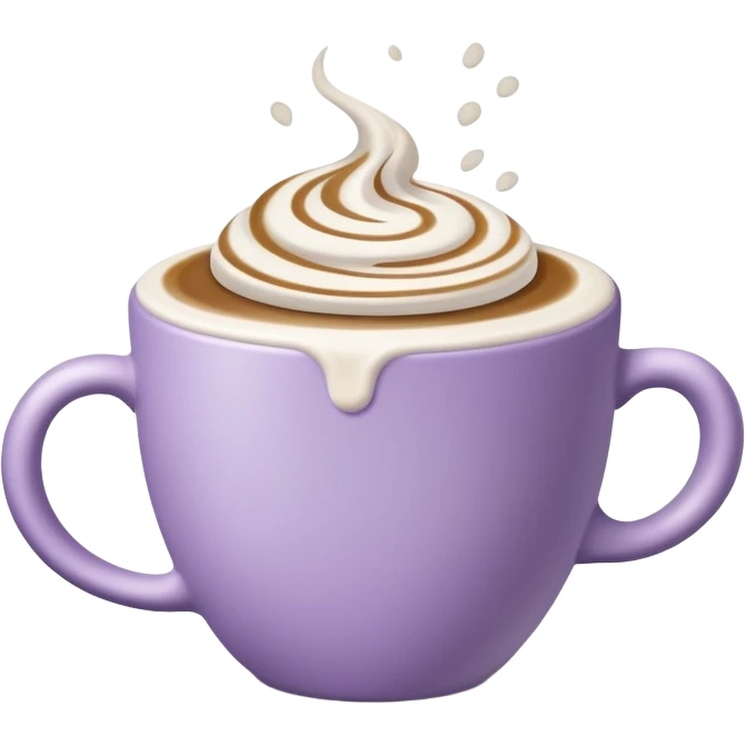 Pale purple coffe Latte  emoji
