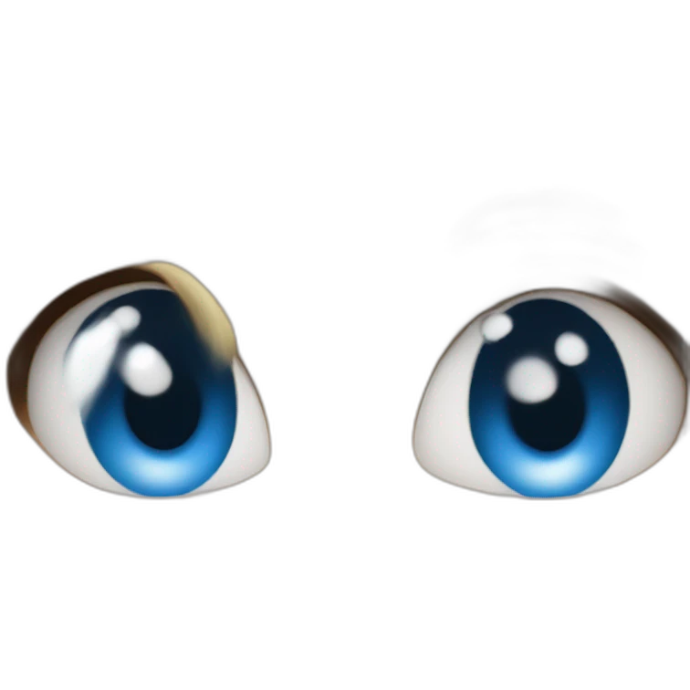 yeux bleu foncés emoji