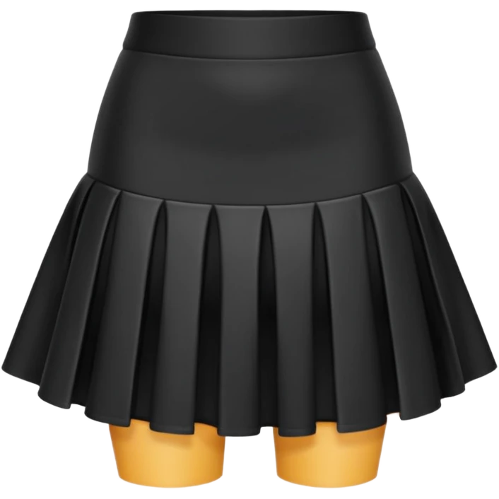 plain isolated black mini skirt emoji