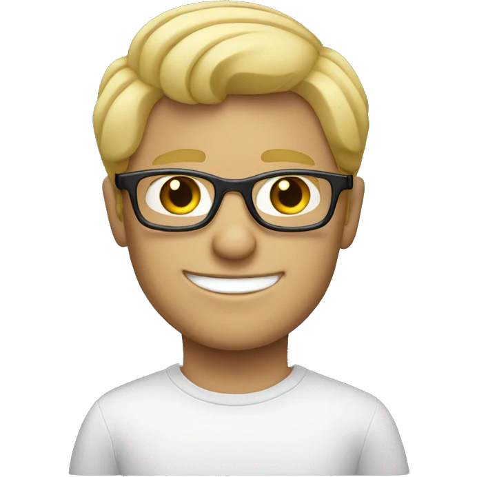 blond guy with glasses emoji