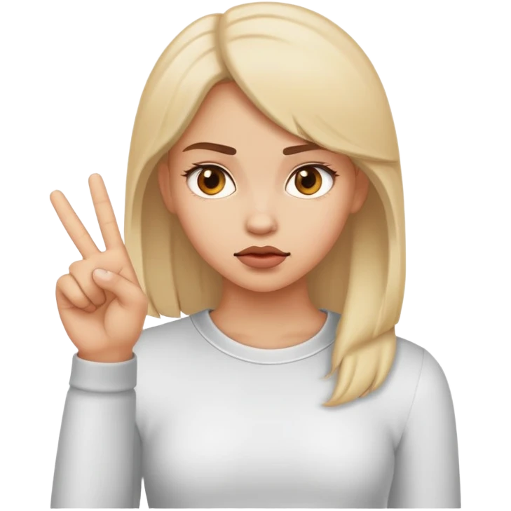 Girl fuck you finger emoji